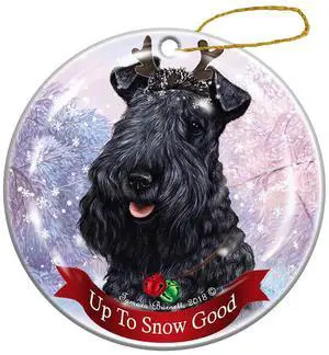 Holiday Pet Gifts Kerry Blue Terrier Dog Porcelain Christmas Ornament Holiday Pet Gifts Kerry Blue Terrier Dog Porcelain Christmas Ornament