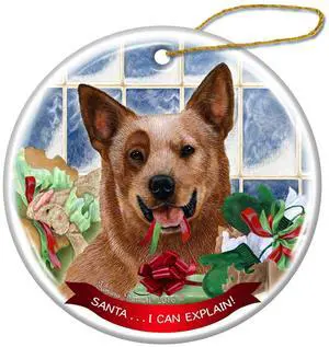 Australian Cattledog Red Tick Dog Porcelain Hanging Ornament Pet Gift Australian Cattledog Red Tick Dog Porcelain Hanging Ornament Pet Gift