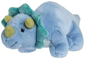 Mary Meyer Stuffed Animal Soft Toy, Little Fossil Dino, Blue Triceratops, 6" Mary Meyer Stuffed Animal Soft Toy, Little Fossil Dino, Blue Triceratops, 6"