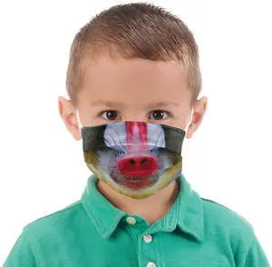 Wildlife Artists Fun Youth Animal Face Masks, Washable, Reusable - Mandrill Wildlife Artists Fun Youth Animal Face Masks, Washable, Reusable - Mandrill