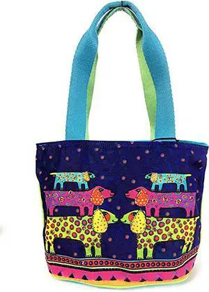 Laurel Burch Canine Family Medium Tote Bag, 14.5" x 10" x 6.25" Laurel Burch Canine Family Medium Tote Bag, 14.5" x 10" x 6.25"