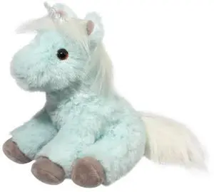Douglas Mini Bonnie Soft Ice Blue Unicorn Plush Stuffed Animal, 6" sitting Douglas Mini Bonnie Soft Ice Blue Unicorn Plush Stuffed Animal, 6" sitting