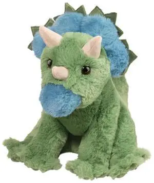 Douglas Roarie Soft Green Dino Triceratops Plush Stuffed Animal, 10" long Douglas Roarie Soft Green Dino Triceratops Plush Stuffed Animal, 10" long