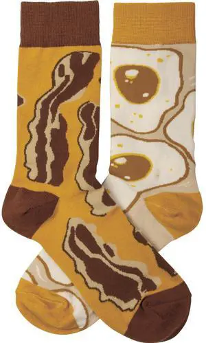 Primitives by Kathy Socks - Socks - Bacon & Eggs, One Size Fits Most Primitives by Kathy Socks - Socks - Bacon & Eggs, One Size Fits Most