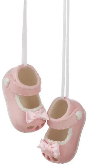 Ganz Baby Girl Pink Shoes Ornament, DIY Personalizable, 2 1/2" W, Set of 2 Shoes Ganz Baby Girl Pink Shoes Ornament, DIY Personalizable, 2 1/2" W, Set of 2 Shoes