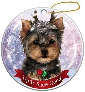 Holiday Pet Gifts Yorkshire Terrier Yorkie Porcelain Christmas Ornament Holiday Pet Gifts Yorkshire Terrier Yorkie Porcelain Christmas Ornament