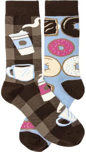 Primitives by Kathy Socks - Socks - Coffee & Donuts, One Size Fits Most Primitives by Kathy Socks - Socks - Coffee & Donuts, One Size Fits Most