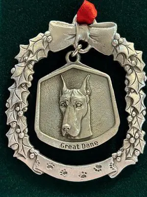 Great Dane Fine Pewter Dog Breed Ornament Great Dane Fine Pewter Dog Breed Ornament