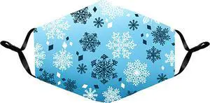 Spoontiques Fun Holiday Face Mask, Washable, Adjustable Ear Straps - Snowflakes Spoontiques Fun Holiday Face Mask, Washable, Adjustable Ear Straps - Snowflakes