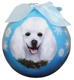 Poodle Christmas Ornament Shatter Proof Ball Easy To Personalize Poodle Christmas Ornament Shatter Proof Ball Easy To Personalize