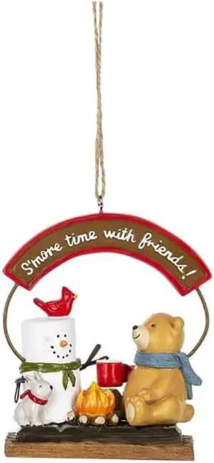 Ganz S'mores with Forest Friends Ornament, Bear, Bunny, 4" High Ganz S'mores with Forest Friends Ornament, Bear, Bunny, 4" High