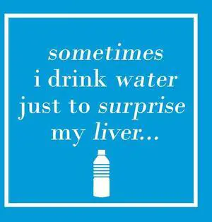 Paperproducts Design Beverage Napkin, Set of 20, Drink Water Surprise My Liver Paperproducts Design Beverage Napkin, Set of 20, Drink Water Surprise My Liver