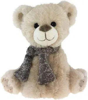 Enesco Kalidou Holiday Tan Teddy Bear with Gray Scarf Plush Stuffed Animal, 16" Enesco Kalidou Holiday Tan Teddy Bear with Gray Scarf Plush Stuffed Animal, 16"