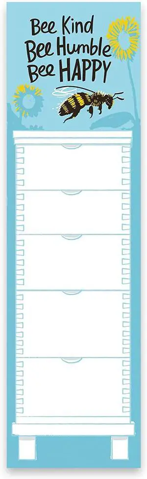 Primitives by Kathy Sunflower Bee Kind Humble Happy Magnetic Paper List Notepad Primitives by Kathy Sunflower Bee Kind Humble Happy Magnetic Paper List Notepad