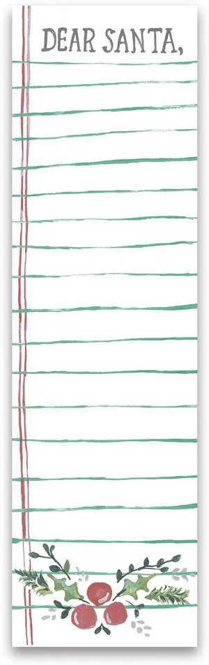 Primitives by Kathy Dear Santa Magnetic Paper List Notepad, 60 pages Primitives by Kathy Dear Santa Magnetic Paper List Notepad, 60 pages