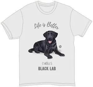 Black Labrador Unisex 100% Cotton T-Shirt - Super Soft & Comfortable, Medium Black Labrador Unisex 100% Cotton T-Shirt - Super Soft & Comfortable, Medium
