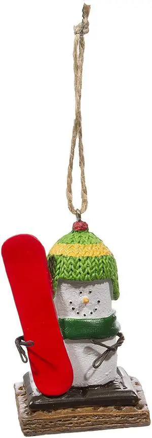 Midwest Gloves S'Mores Winter Sports Christmas/Everyday Ornament, Snowboarder Midwest Gloves S'Mores Winter Sports Christmas/Everyday Ornament, Snowboarder