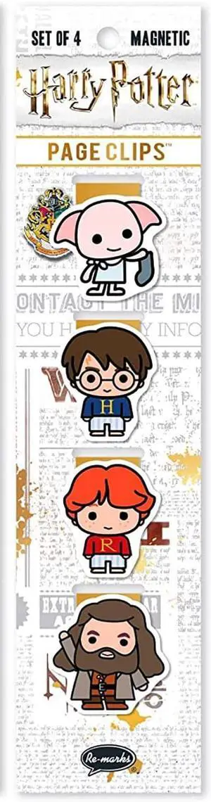Re-marks Harry Potter Hogwarts II Dobby w Sock, Magnetic Page Clips, Set of 4 Re-marks Harry Potter Hogwarts II Dobby w Sock, Magnetic Page Clips, Set of 4