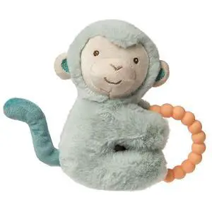 Mary Meyer Soft Baby Rattle with Teether Ring, 6", Little But Fierce Monkey Mary Meyer Soft Baby Rattle with Teether Ring, 6", Little But Fierce Monkey