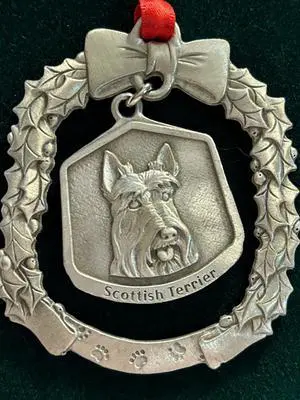 Scottish Terrier Fine Pewter Dog Breed Ornament Scottish Terrier Fine Pewter Dog Breed Ornament