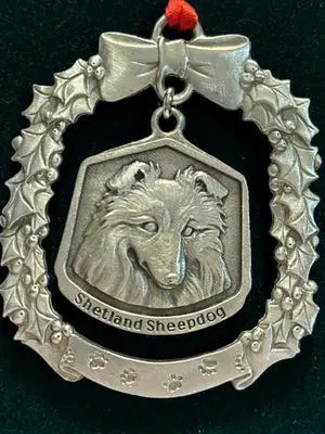Shetland Sheepdog Fine Pewter Dog Breed Ornament Shetland Sheepdog Fine Pewter Dog Breed Ornament