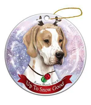 Holiday Pet Gifts English Pointer Lemon/White Dog Porcelain Christmas Ornament Holiday Pet Gifts English Pointer Lemon/White Dog Porcelain Christmas Ornament