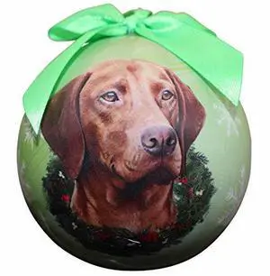 "Viszla Christmas Ornament" Shatter Proof Ball Easy To Personalize "Viszla Christmas Ornament" Shatter Proof Ball Easy To Personalize