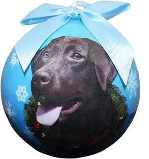 Chocolate Lab Christmas Ornament Shatter Proof Ball Easy To Personalize Chocolate Lab Christmas Ornament Shatter Proof Ball Easy To Personalize
