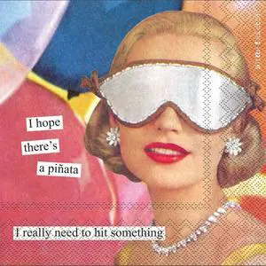 Boston International C024300 Anne Taintor Beverage Paper Napkins 5 x 5" Pinata Boston International C024300 Anne Taintor Beverage Paper Napkins 5 x 5" Pinata