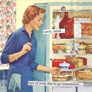 Boston International Anne Taintor Beverage Paper Napkins 5 X 5" Box Of Wine Boston International Anne Taintor Beverage Paper Napkins 5 X 5" Box Of Wine