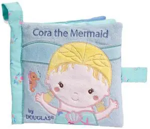 Douglas Toys Cora Mermaid Soft Activity Book, 6" Square Douglas Toys Cora Mermaid Soft Activity Book, 6" Square