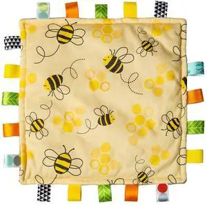 Mary Meyer Taggies Original Blanket with Sensory Tags, 12 X 12", Bumble Bees Mary Meyer Taggies Original Blanket with Sensory Tags, 12 X 12", Bumble Bees