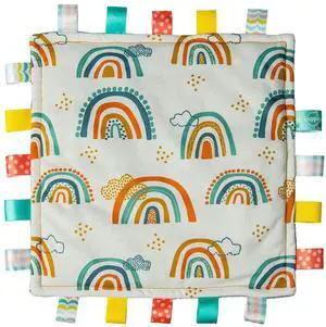 Mary Meyer Taggies Original Blanket with Sensory Tags, 12 X 12", Rainbow Mary Meyer Taggies Original Blanket with Sensory Tags, 12 X 12", Rainbow