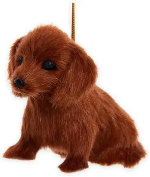Kurt Adler F2242BDA Furry Brown Dachshund Dog 4 Inch Hanging Christmas Ornament Kurt Adler F2242BDA Furry Brown Dachshund Dog 4 Inch Hanging Christmas Ornament