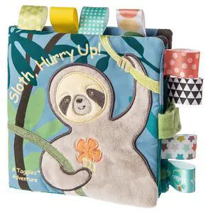 Mary Meyer Taggies Soft Cloth Book with Crinkle, Squeaker, Molasses Sloth Mary Meyer Taggies Soft Cloth Book with Crinkle, Squeaker, Molasses Sloth