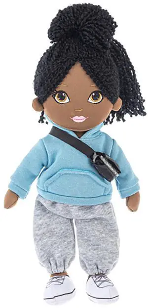 Ganz This is Me! Josie Stuffed Toy Ethnic Doll, 12" with Black Hair & Gym Outfit Ganz This is Me! Josie Stuffed Toy Ethnic Doll, 12" with Black Hair & Gym Outfit