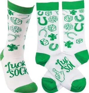 Socks Primitives by Kathy Unisex Adult One Size Fits Most (Lucky Socks) Socks Primitives by Kathy Unisex Adult One Size Fits Most (Lucky Socks)