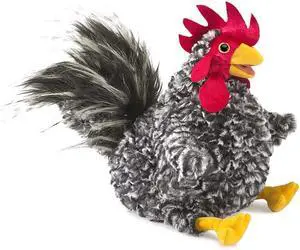 Folkmanis Barred Rock Rooster Hand Puppet, 12" Folkmanis Barred Rock Rooster Hand Puppet, 12"