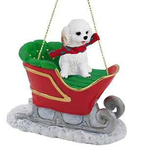 Conversation Concepts Cockapoo White Dog Sleigh Dog Holiday Ornament Conversation Concepts Cockapoo White Dog Sleigh Dog Holiday Ornament