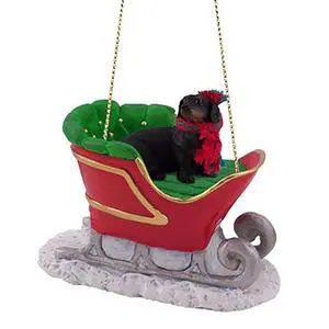Conversation Concepts Black Dachshund Dog Sleigh Dog Holiday Ornament Conversation Concepts Black Dachshund Dog Sleigh Dog Holiday Ornament