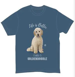 Goldendoodle Unisex 100% Cotton T-Shirt - Super Soft & Comfortable, Small Goldendoodle Unisex 100% Cotton T-Shirt - Super Soft & Comfortable, Small