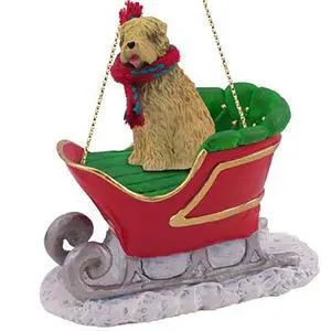Soft Coated Wheaten Terrier Dog Sleigh Dog Holiday Ornament Soft Coated Wheaten Terrier Dog Sleigh Dog Holiday Ornament