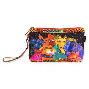 Women's Laurel Burch Dogs Canines Wristlet, Dog Family Women's Laurel Burch Dogs Canines Wristlet, Dog Family