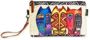 Women's Laurel Burch Cats Felines Wristlet, Native Cats Women's Laurel Burch Cats Felines Wristlet, Native Cats