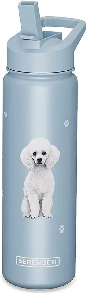 E&S Pets Stainless Steel Water Bottle 24 Oz., Spill Proof (Poodle) E&S Pets Stainless Steel Water Bottle 24 Oz., Spill Proof (Poodle)