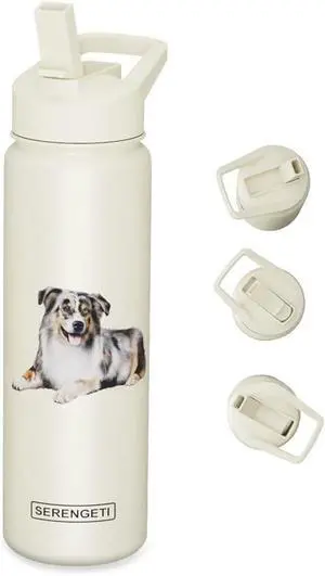 E&S Pets Stainless Steel Water Bottle 24 Oz., Spill Proof (Australian Shepherd) E&S Pets Stainless Steel Water Bottle 24 Oz., Spill Proof (Australian Shepherd)