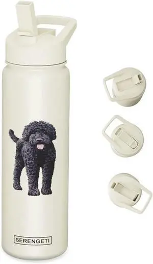 E&S Pets Stainless Steel Water Bottle 24 Oz., Spill Proof (Black Labradoodle) E&S Pets Stainless Steel Water Bottle 24 Oz., Spill Proof (Black Labradoodle)