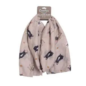 French Bulldog Pet Lover Scarf - All-year-round scarf- Lightweight material, 67" French Bulldog Pet Lover Scarf - All-year-round scarf- Lightweight material, 67"