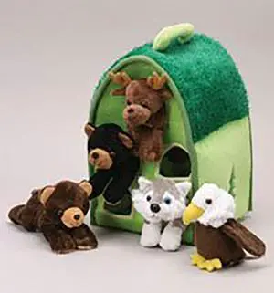Unipak 12" Forest House - Alaska with 2 bears, Eagle, Moose and Wolf Unipak 12" Forest House - Alaska with 2 bears, Eagle, Moose and Wolf