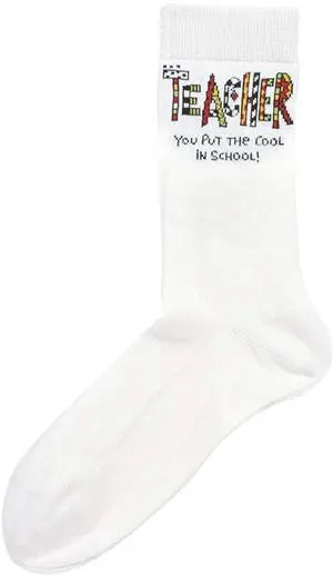 Enesco Our Name Is Mud Cuppa Doodle Teacher Socks Enesco Our Name Is Mud Cuppa Doodle Teacher Socks